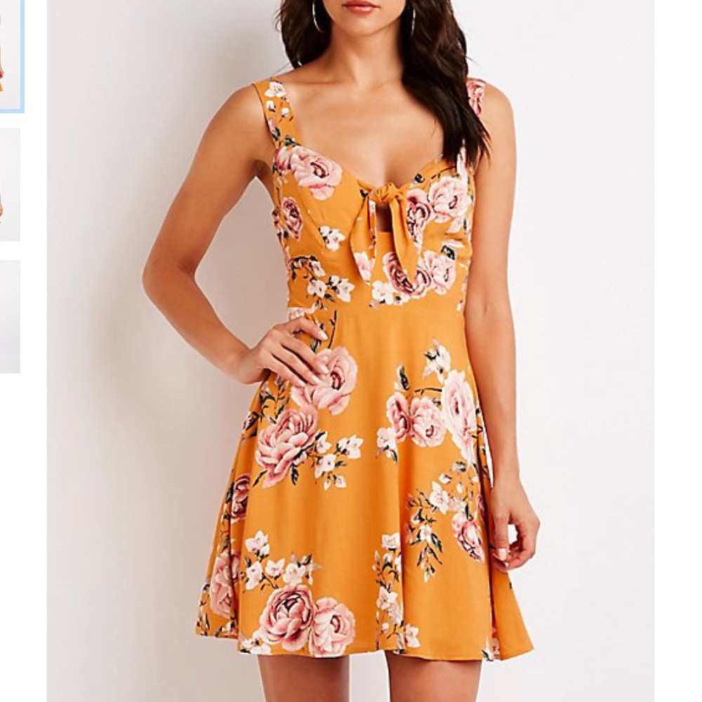 Yellow Tie Front Summer Dress